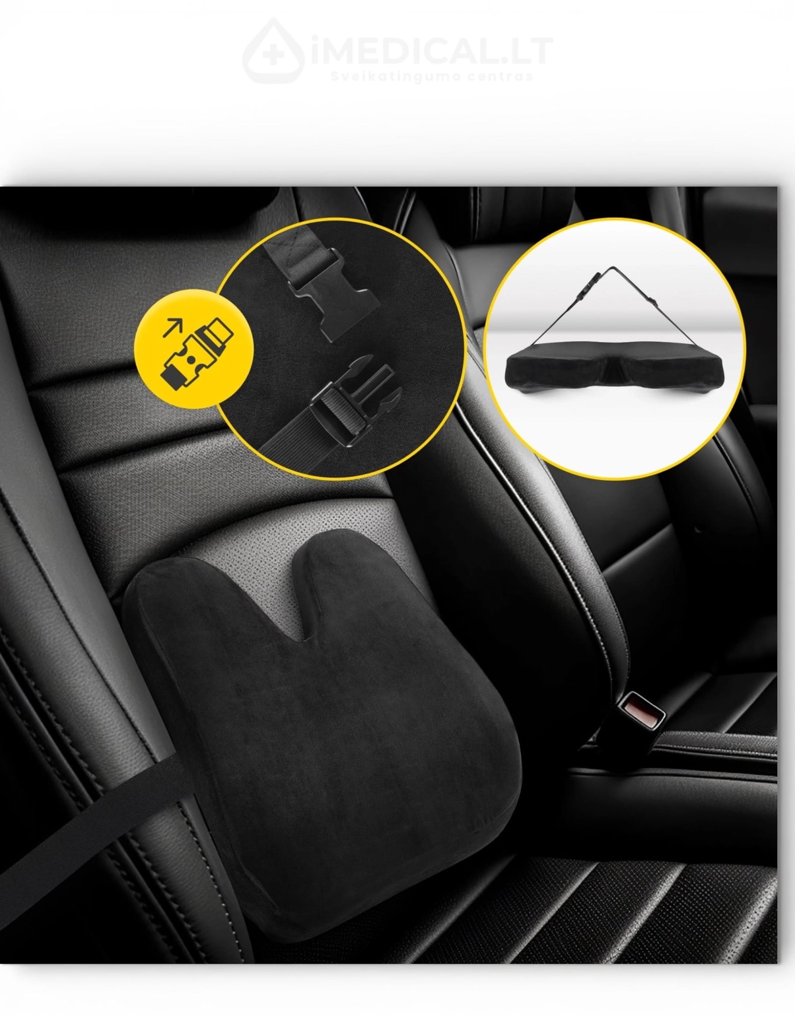 Komforto Pagalvė Nugarai PRO ortopedinė sėdynės pagalvė automobiliui