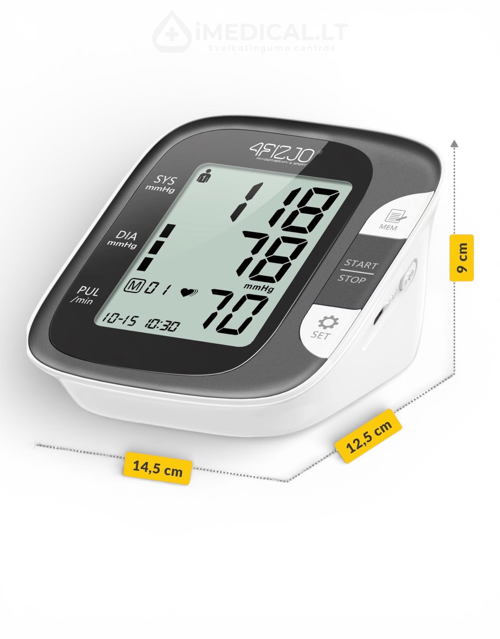 žastinio aparato išmatavimai