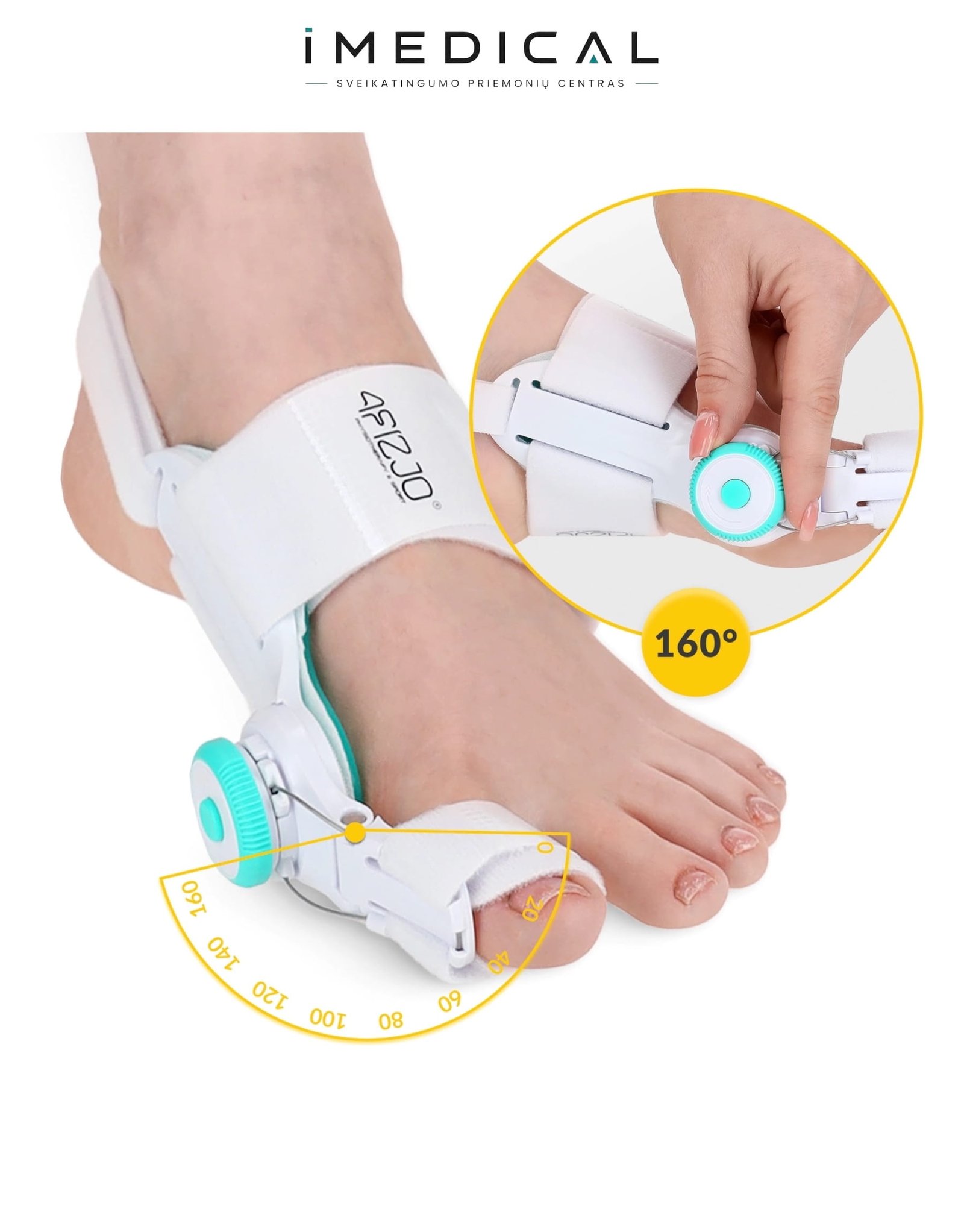 Didžiojo Kojos Piršto Korektorius – Reguliuojamas Hallux Valgus Įtvaras kojos nykščio korektorius