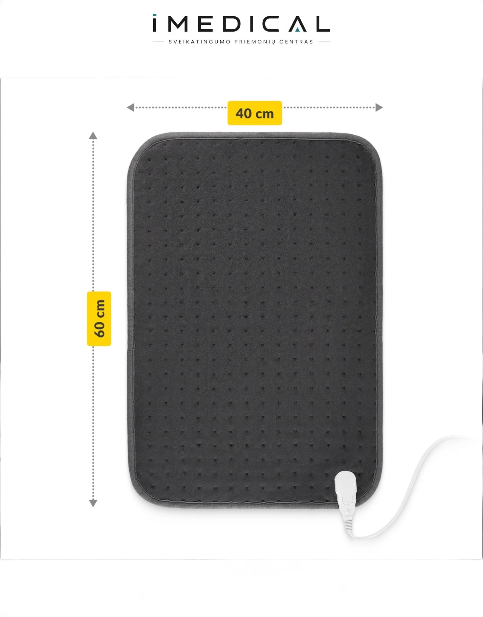 Elektrinis Šildomas Kilimėlis 60 × 40 cm elektrinė šildyklė pilvui ir nugarai